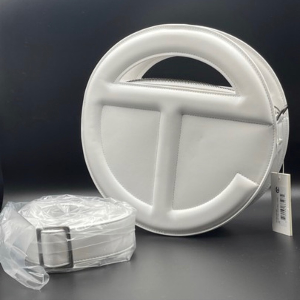 White Telfar circle bag